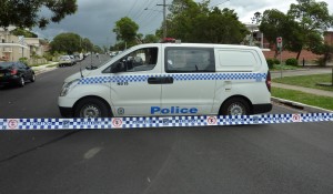 Police Vehicle King Street Manly Vale Police cordon off a section of King Street Manly Vale
