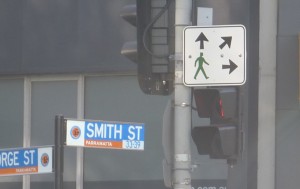 Scramble Crossing Signage Smith Street Scramble Crossing Smith Street Parramatta