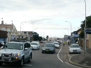 Facing North on Stewart Avenue at Hunter Street