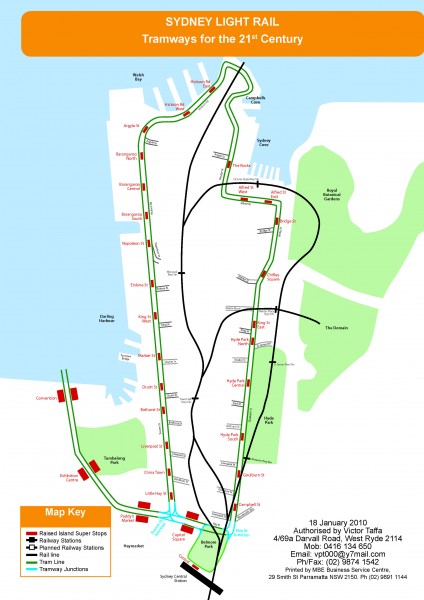 Sydney Tramway Map JPEG 20100909 Sydney Light Rail Tramways for the 21st Century