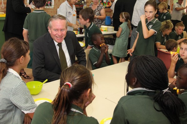WA Premier Colin Barnett At Schools Foodbank WA Premier Colin Barnett At Schools Foodbank